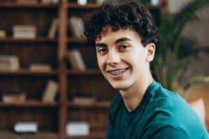Smiling Teen Boy with Braces