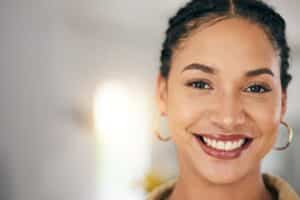 young adult women with smile